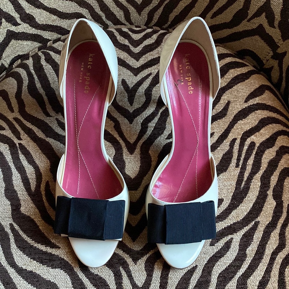 Vintage Kate Spade Tuxedo bow Heels